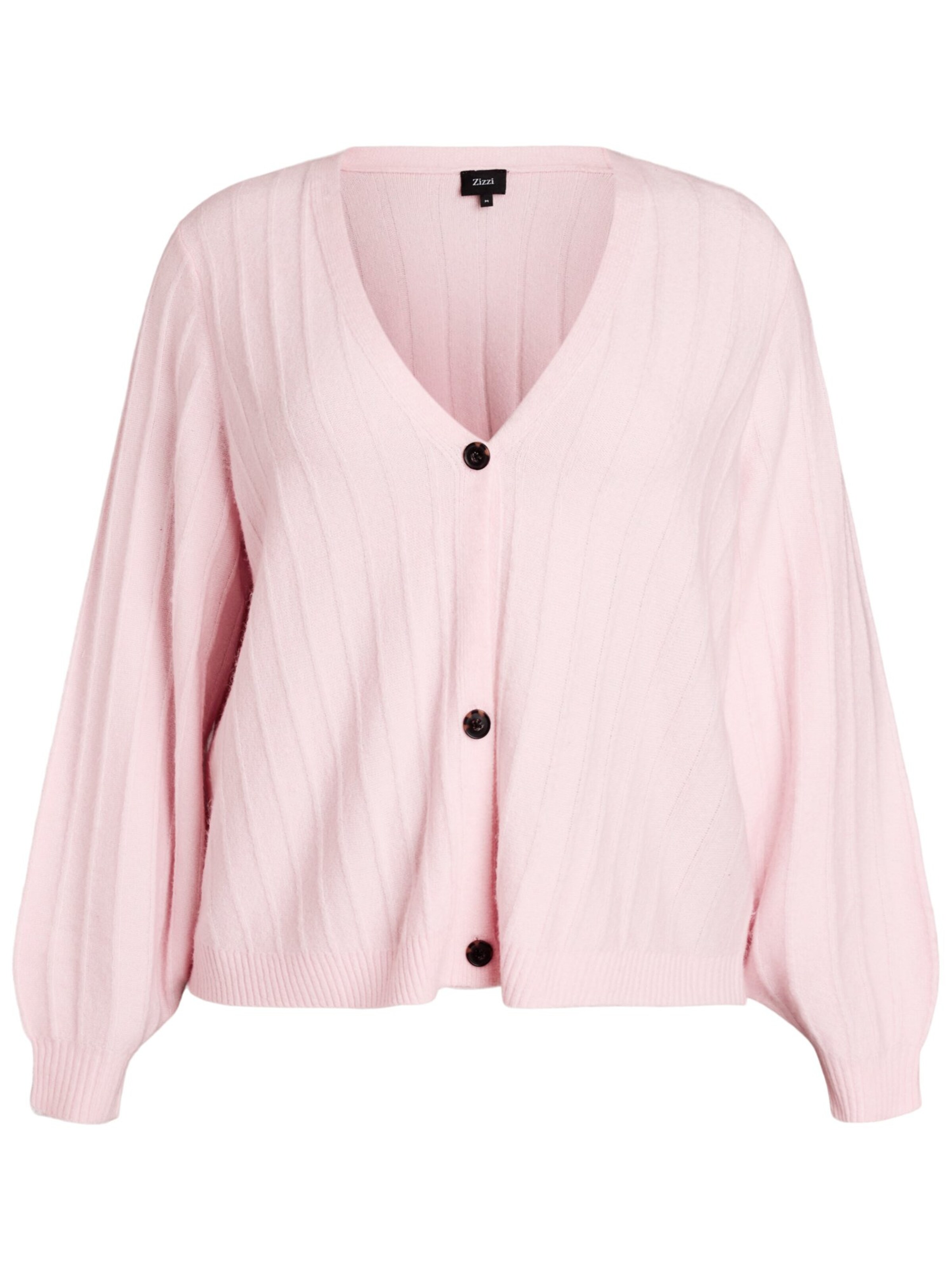 Cardigan 'Cavista' Zizzi en rose : devant