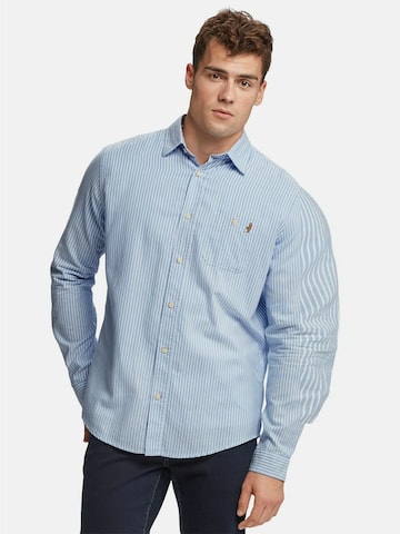 MCS Regular Fit Paita 'Bart' värissä sininen: etupuoli