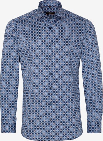 ETERNA Slim fit Overhemd in Blauw: voorkant