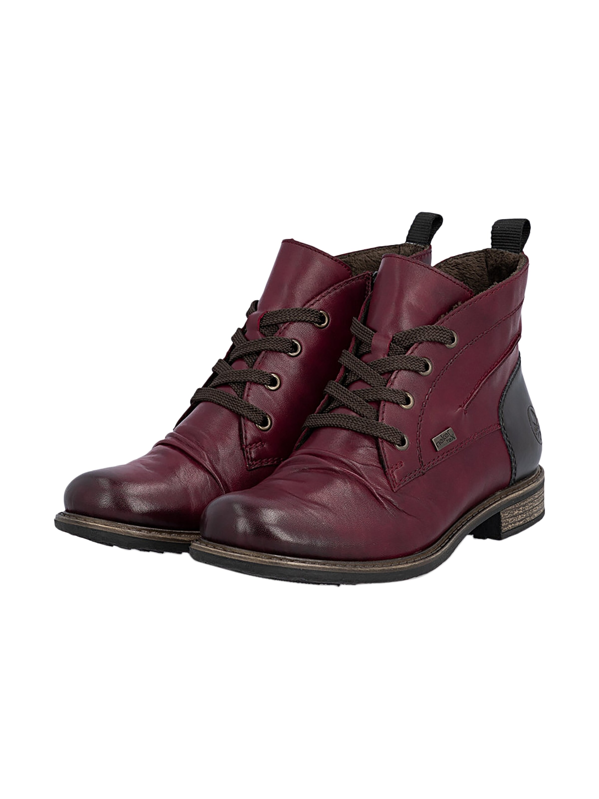 Bottines 'Lederstiefeletten „Odeon“' Rieker en rouge