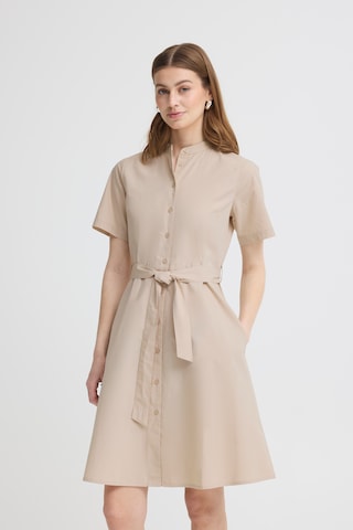 Robe ICHI en beige : devant