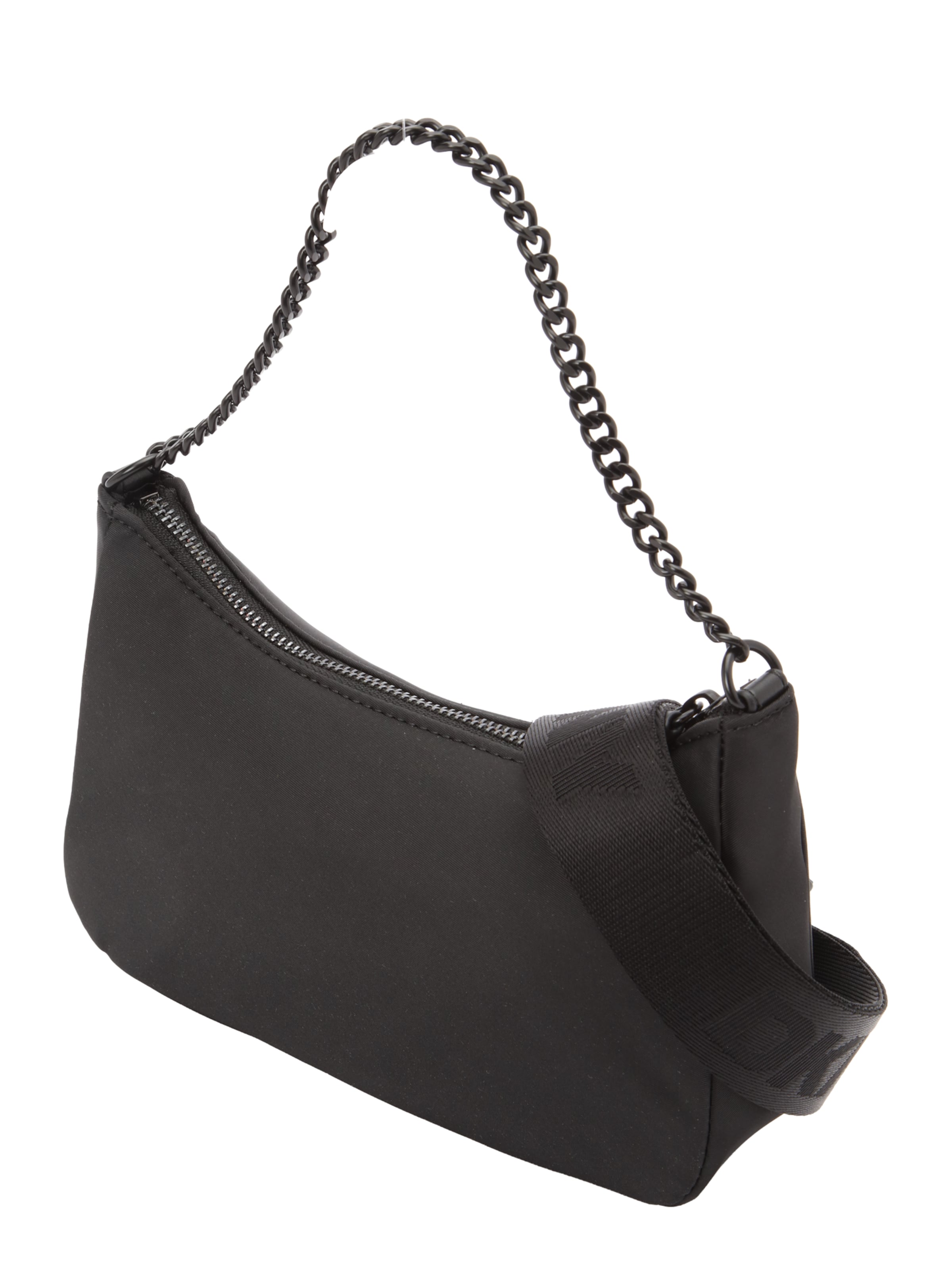 Borsa a spalla di DKNY in nero: lato