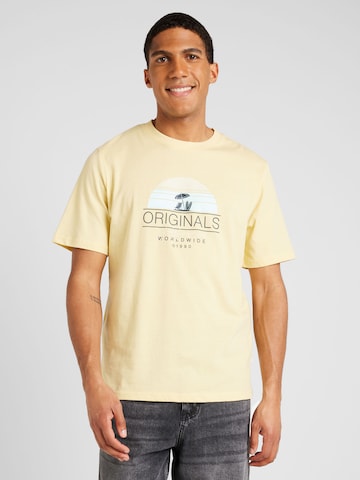JACK & JONES T-shirt 'CASEY' i gul: framsida