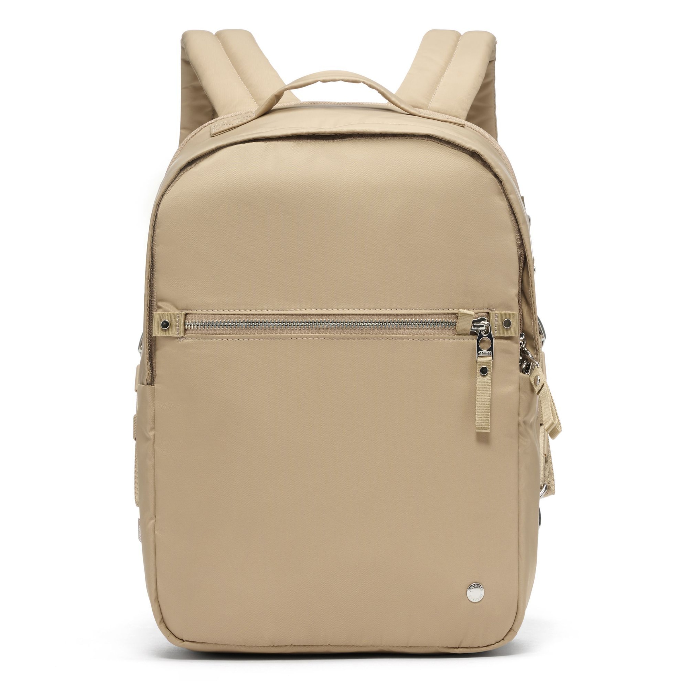 Zaino di Pacsafe in beige: frontale