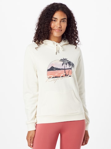 Sweat de sport RIP CURL en beige : devant