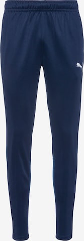 PUMA Slim fit Workout Pants 'TeamGoal' in Blue: front