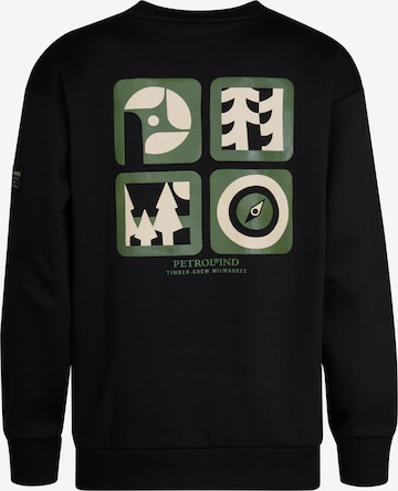 Petrol Industries Sweatshirt 'Pocono' in Schwarz: Vorderseite
