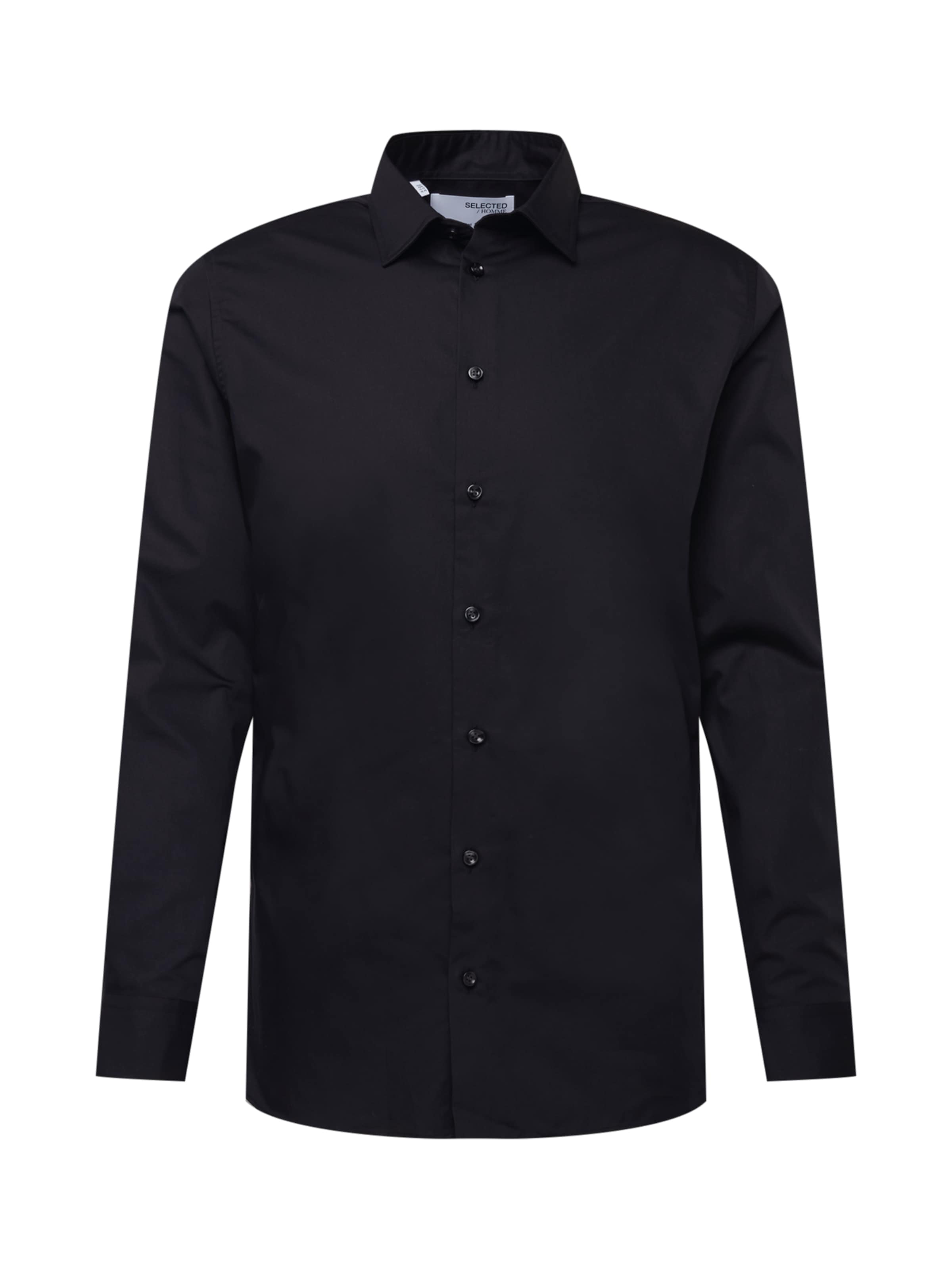 SELECTED Πουκάμισο 'Ethan' σε μαύρο: μπροστά