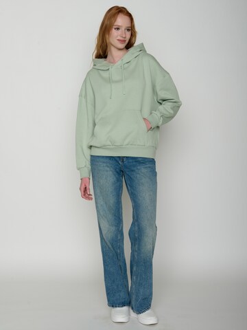 GREENBOMB Sweatshirt 'Les Fleurs' in Green