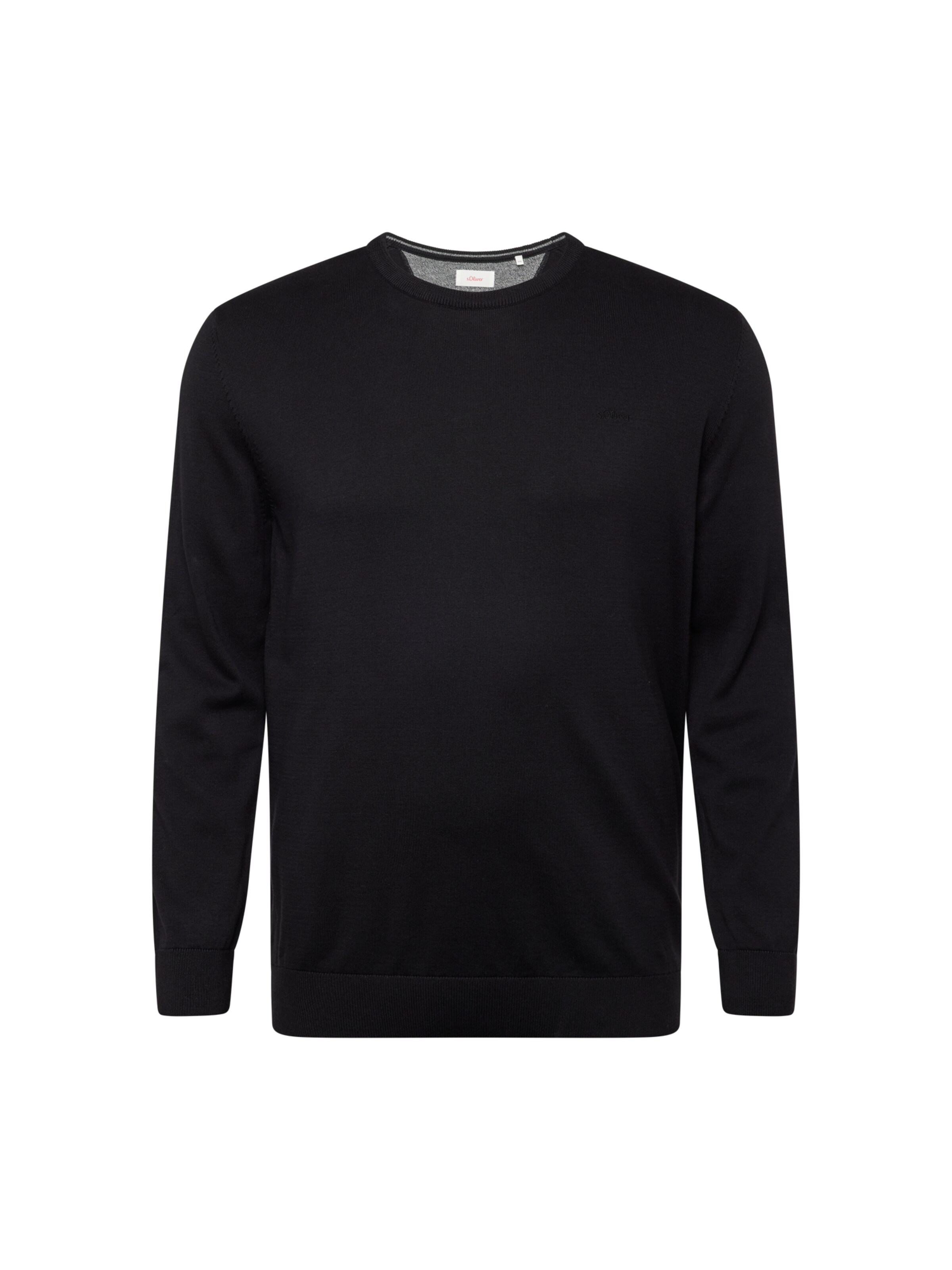 s.Oliver Men Big Sizes Pullover in Schwarz: Vorderseite