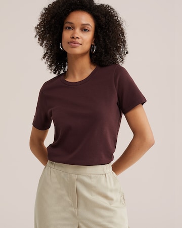 T-shirt WE Fashion en violet : devant