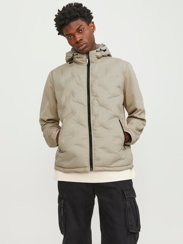 JACK & JONES Jacke 'JJHybrid' in Grau: Vorderseite
