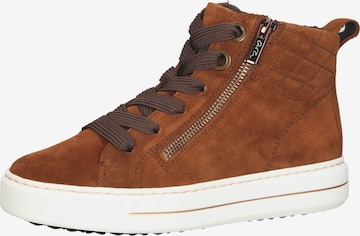 ARA High-Top Sneakers in Brown: front