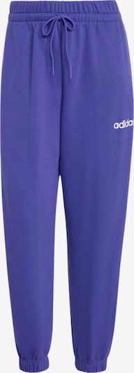 ADIDAS SPORTSWEAR Sportske hlače 'ESSENTIALS LINEAR FRENCH TERRY CUFFED' veličine XS u ljubičasto plava / bijela, Pregled proizvoda