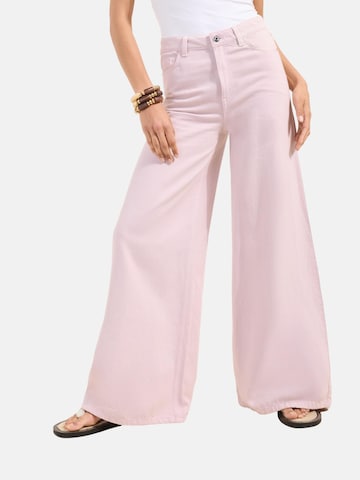 Friends Like These Широкий Джинсы в Ярко-розовый: спереди
