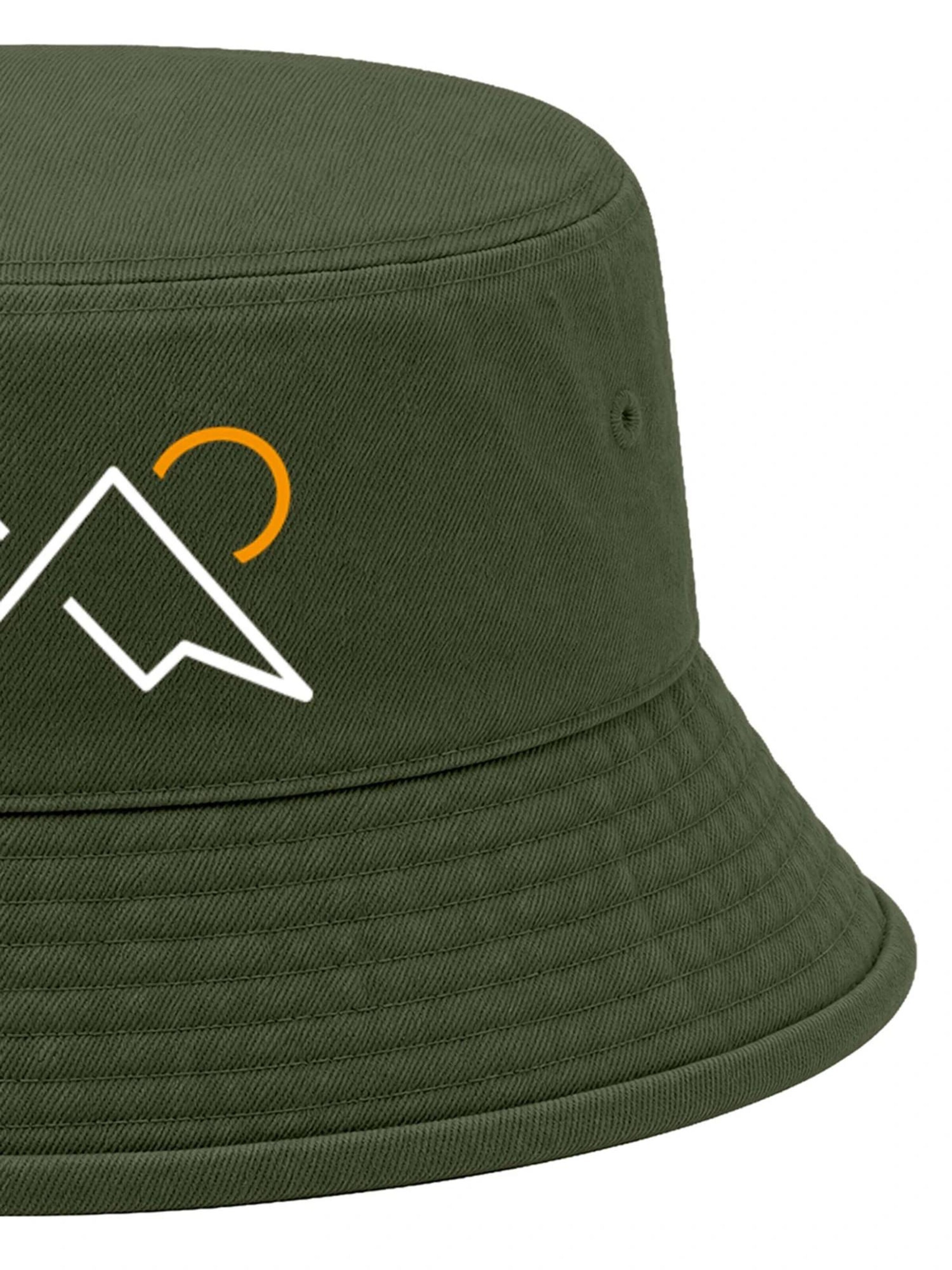 Neverless Hat 'Mountain Lineart' in Green