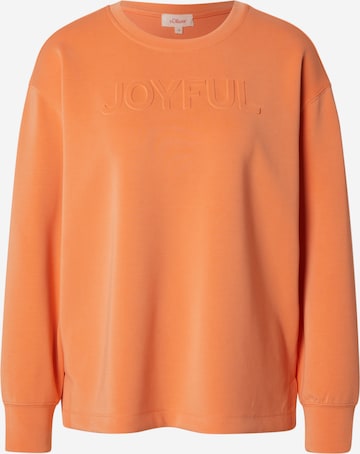 s.Oliver Sweatshirt in Orange: Vorderseite