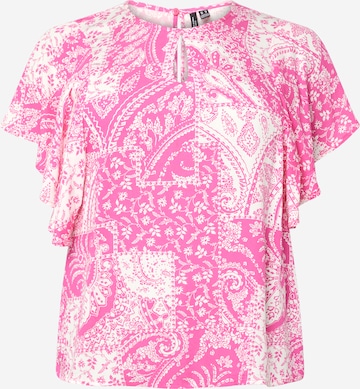 Vero Moda Curve Bluse 'EBBA ANNA' i pink: forside