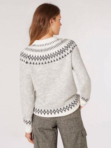 Apricot Sweater 'Fair Isle Gem' in Grey