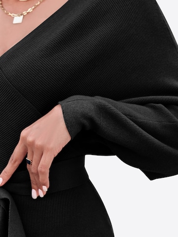 Rochie tricotat de la Imily Bela pe negru