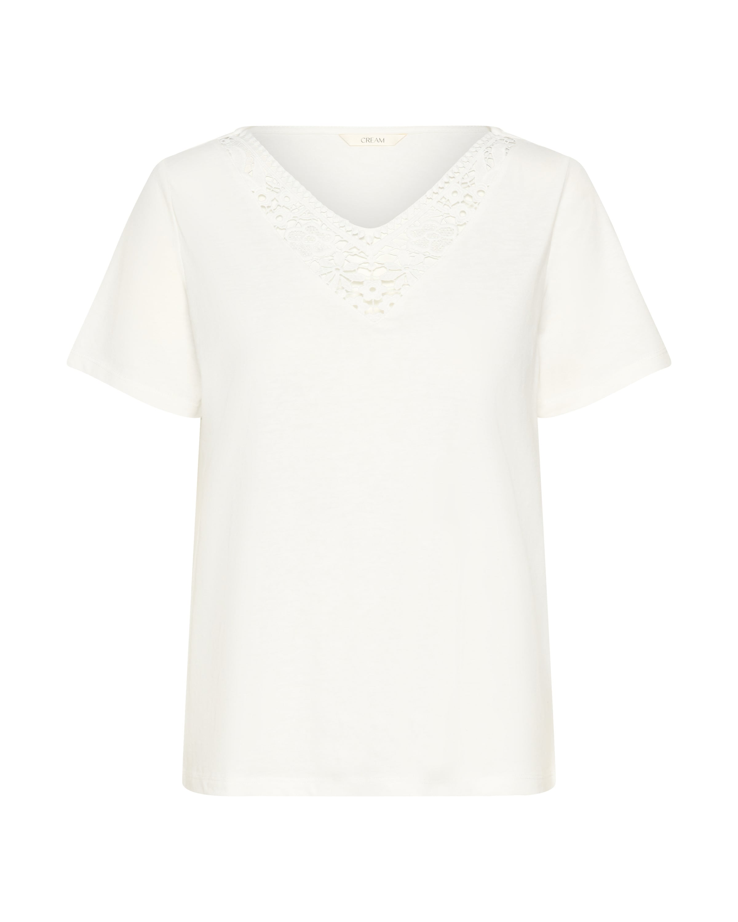 Cream Μπλουζάκι 'CRWika' σε λευκό: μπροστά