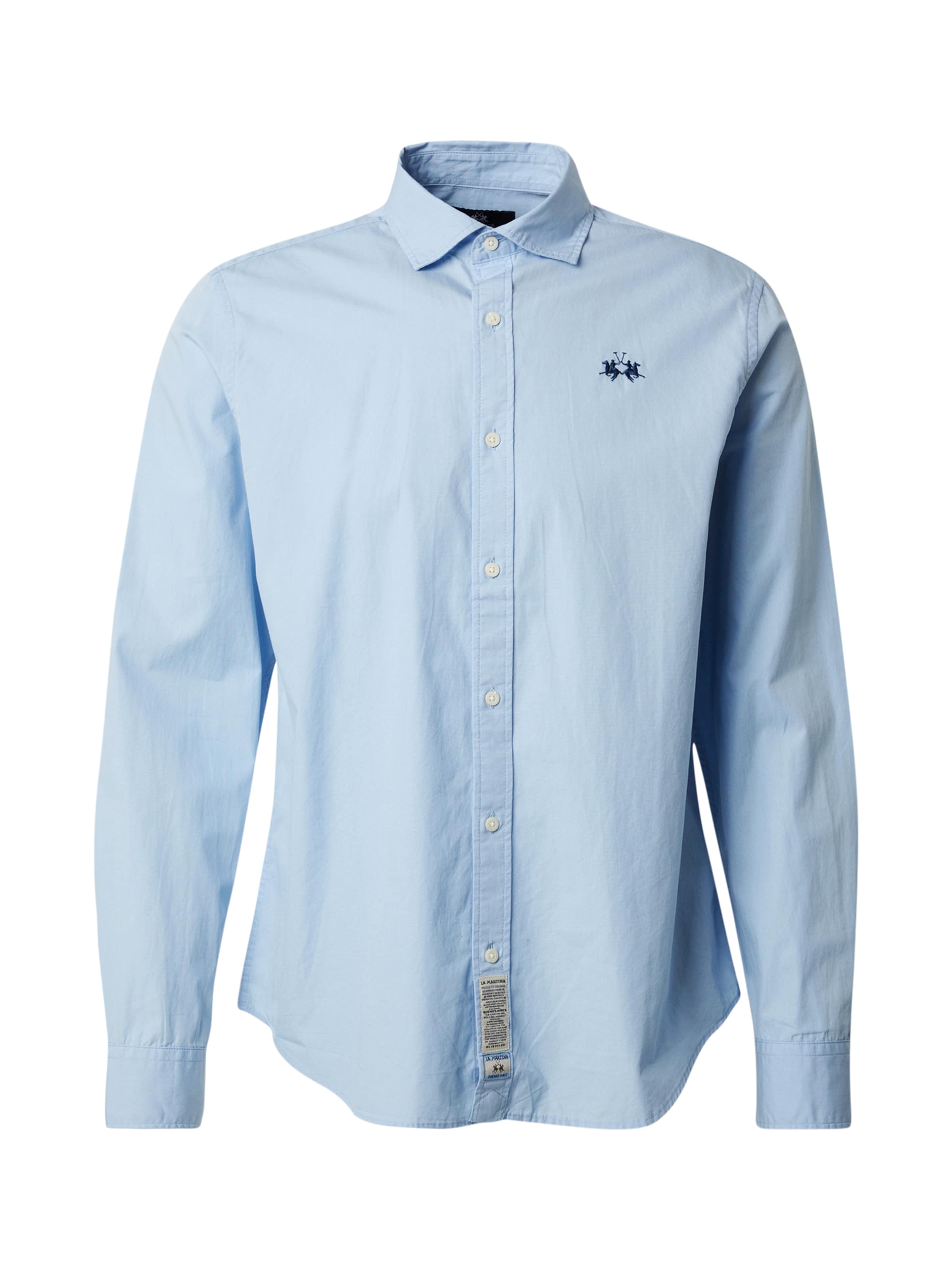 La Martina - Ajuste estrecho Camisa en azul: frente