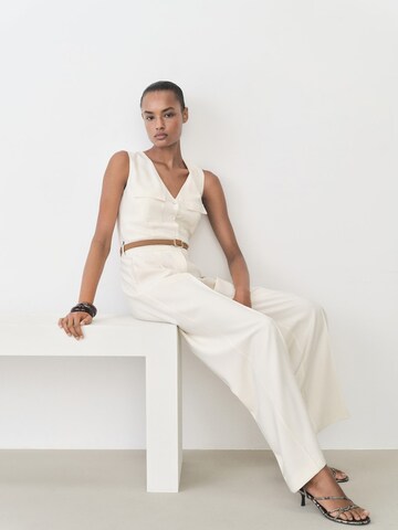 MANGO Jumpsuit 'Safari' i beige