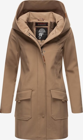 Manteau fonctionnel 'Mayleen' MARIKOO en marron : devant