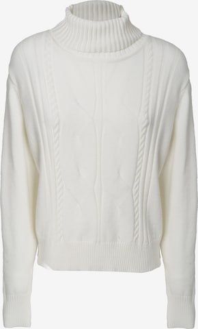 Influencer Пуловер в бяло: отпред