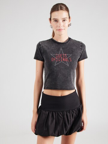 GUESS Originals Футболка 'GO STAR' в Черный: спереди