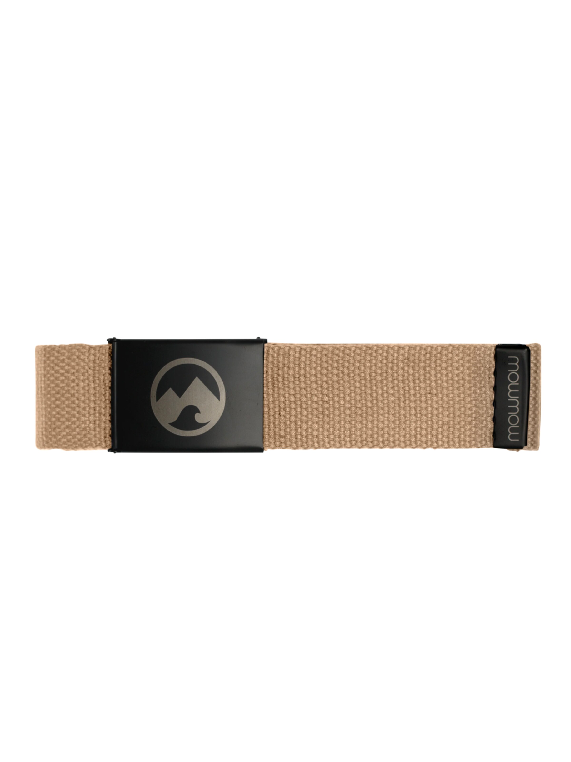 Mowmow Sportriem 'MowMow Belt - Canvas - Aluminum Buckle - 125 cm - Men - Women - Black' in Bruin