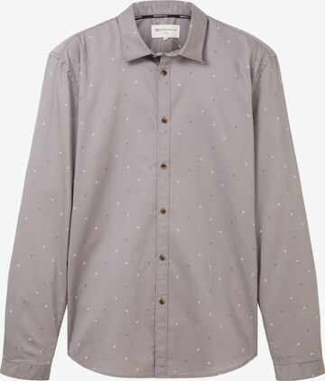 Coupe regular Chemise TOM TAILOR DENIM en gris : devant