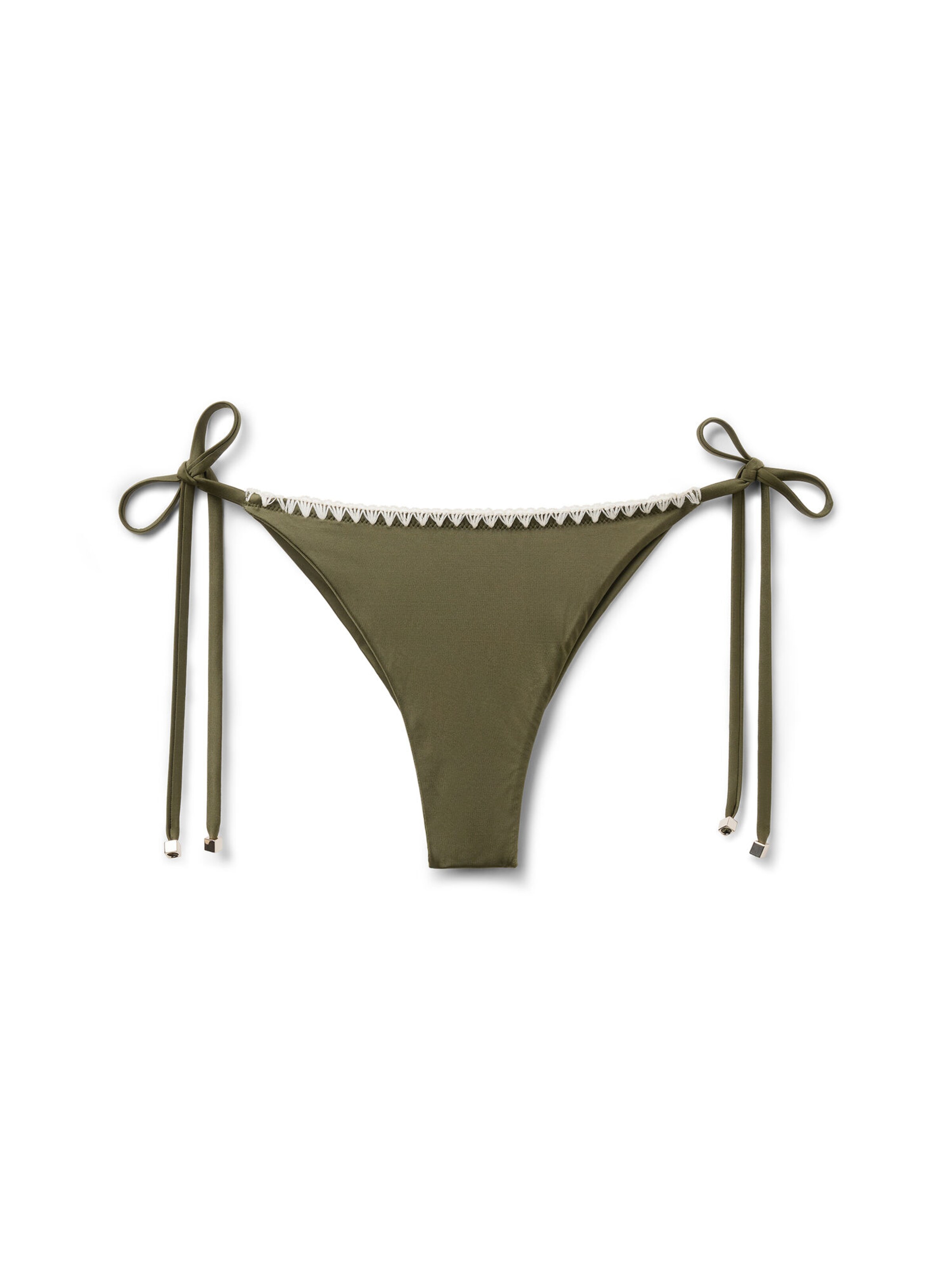CALZEDONIA Bikini Bottoms 'Refined Shine' in Green: front