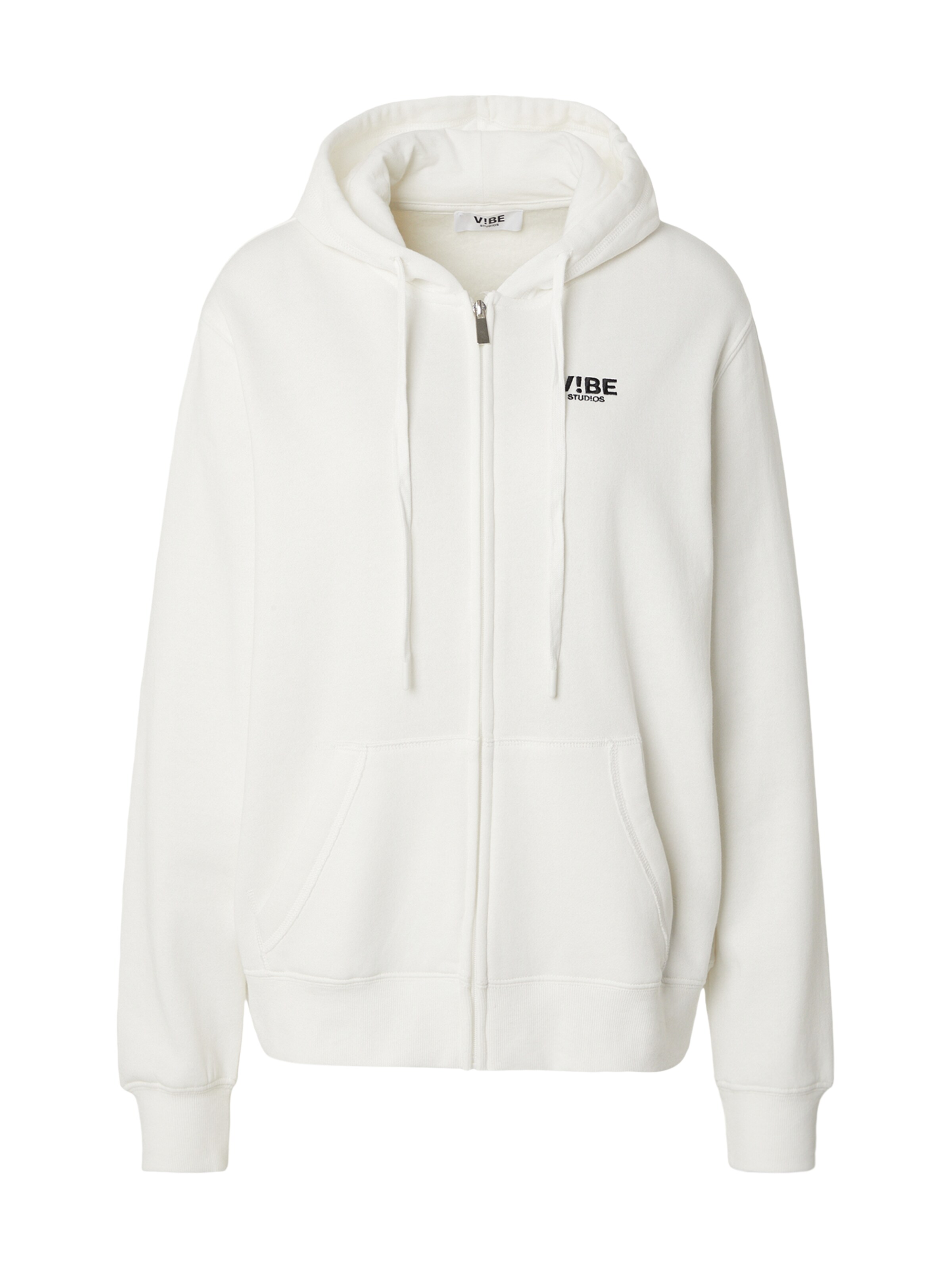 V!BE STUD!OS Sweat jacket in White: front