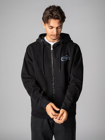 Sublevel Sweatvest in Zwart: voorkant