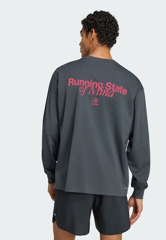 ADIDAS PERFORMANCE - Camiseta funcional 'Running State of Mind' en gris: frente
