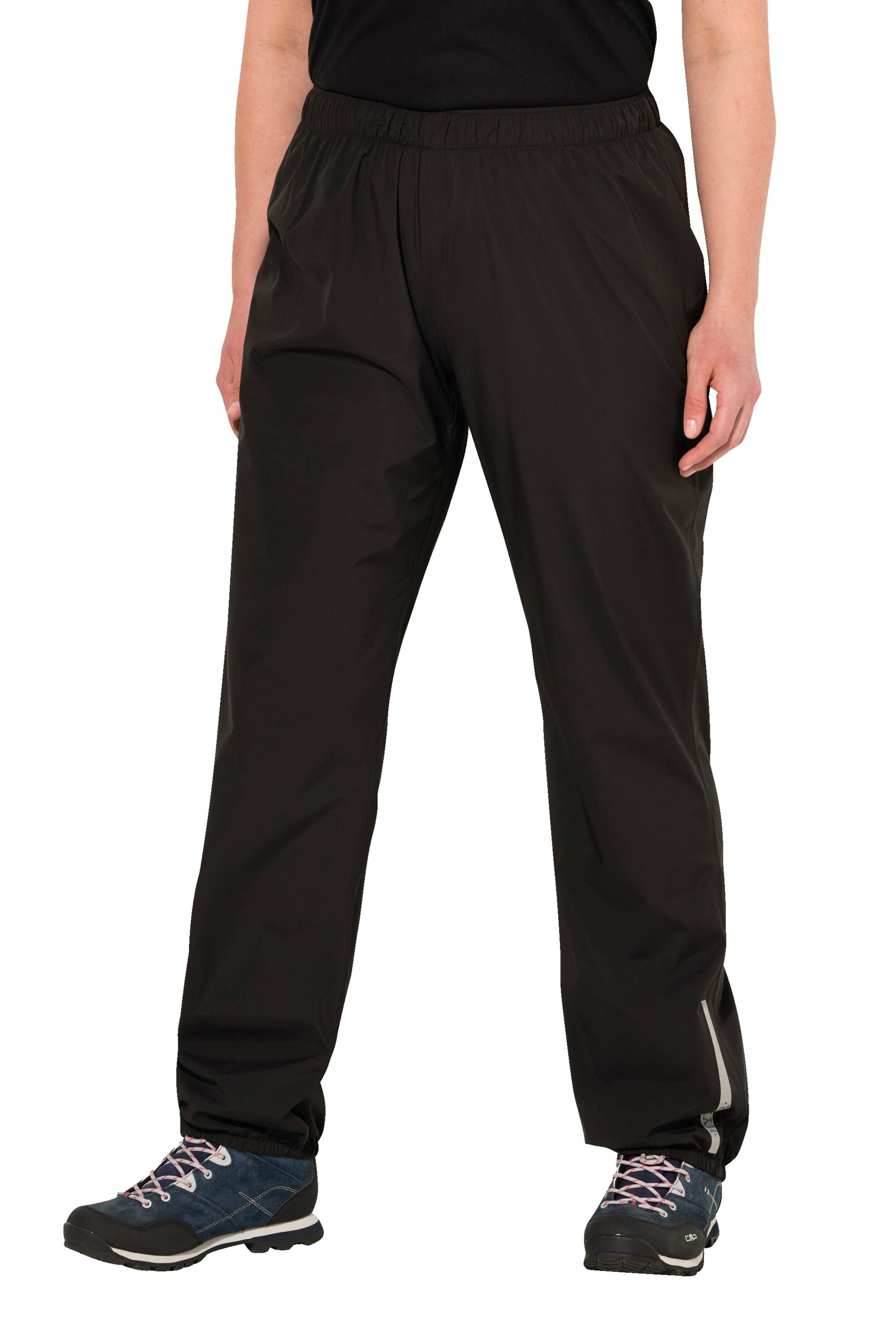 Ulla Popken Regular Weatherproof pants in Black: front