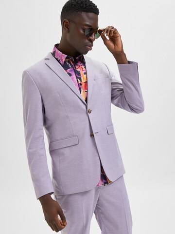 Coupe slim Veste de costume SELECTED HOMME en violet