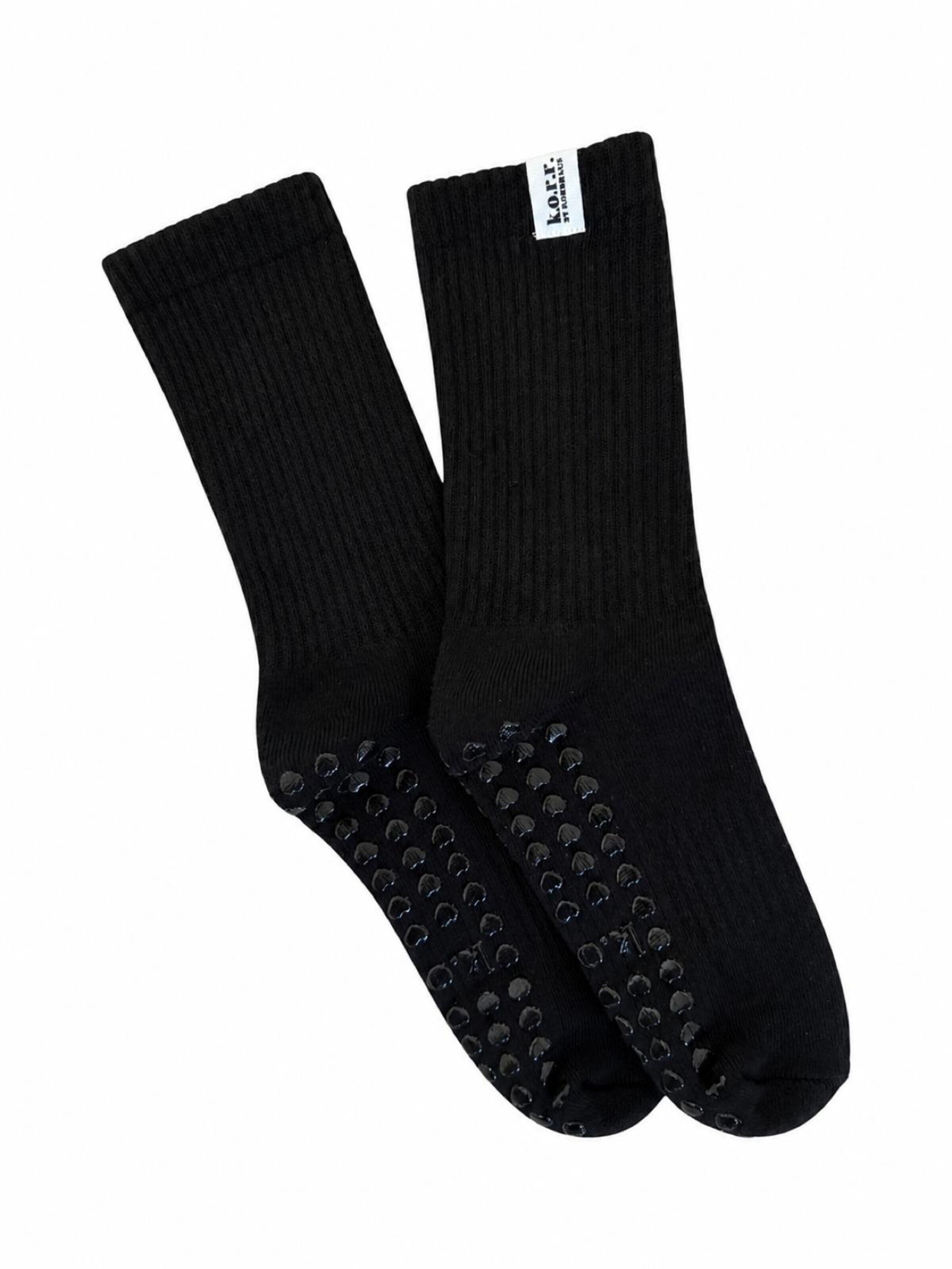 KORRHAUS Sports socks 'Basic Black' in Black