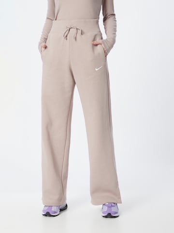 NIKE - Pierna ancha Pantalón 'Phoenix Fleece' en gris: frente