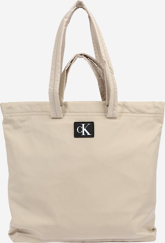 Calvin Klein Jeans Shopper in Beige: front