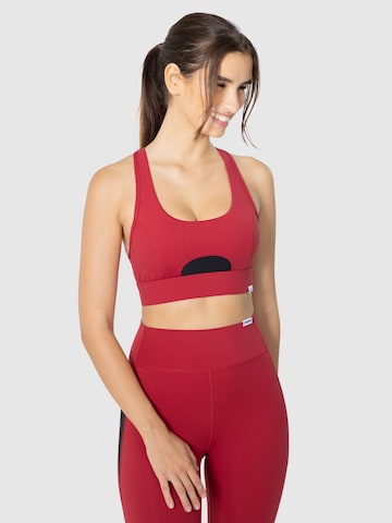 Bustier Soutien-gorge de sport 'Advanced Joleen' Smilodox en rouge : devant