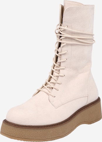 ABOUT YOU Lace-Up Boots 'Lotte' in Beige: front