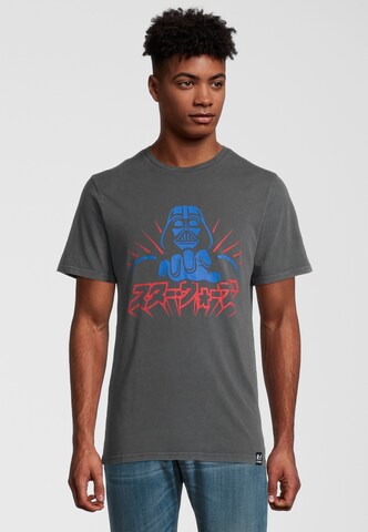 Recovered Shirt 'Star Wars Vader Japanese' in Grijs: voorkant