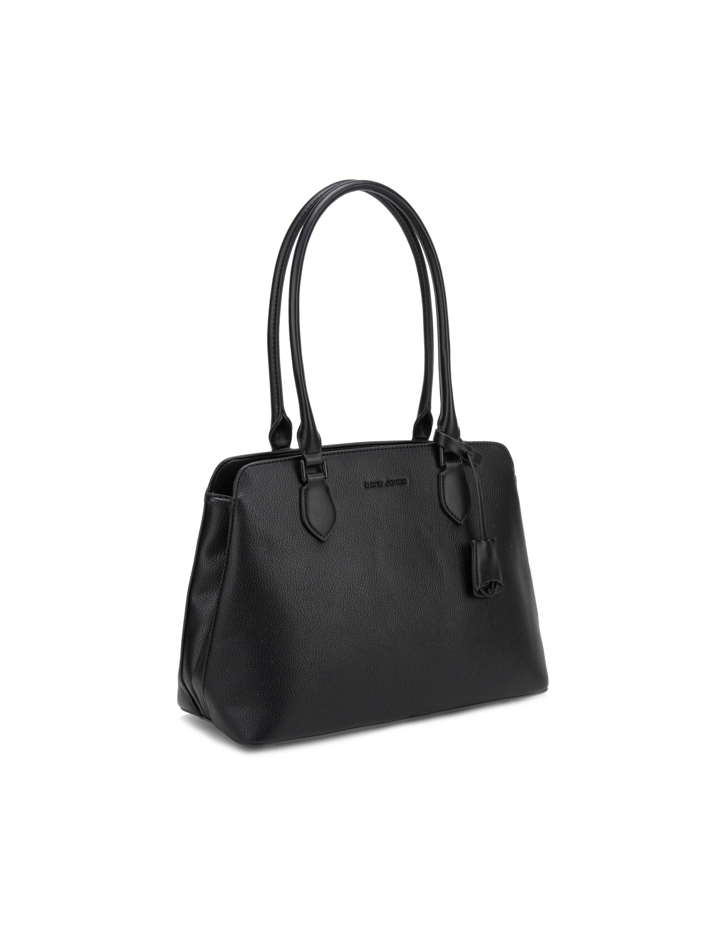 Borsa a spalla 'Borsa a spalla David Jones ecopelle martellata trapezio' di David Jones in nero