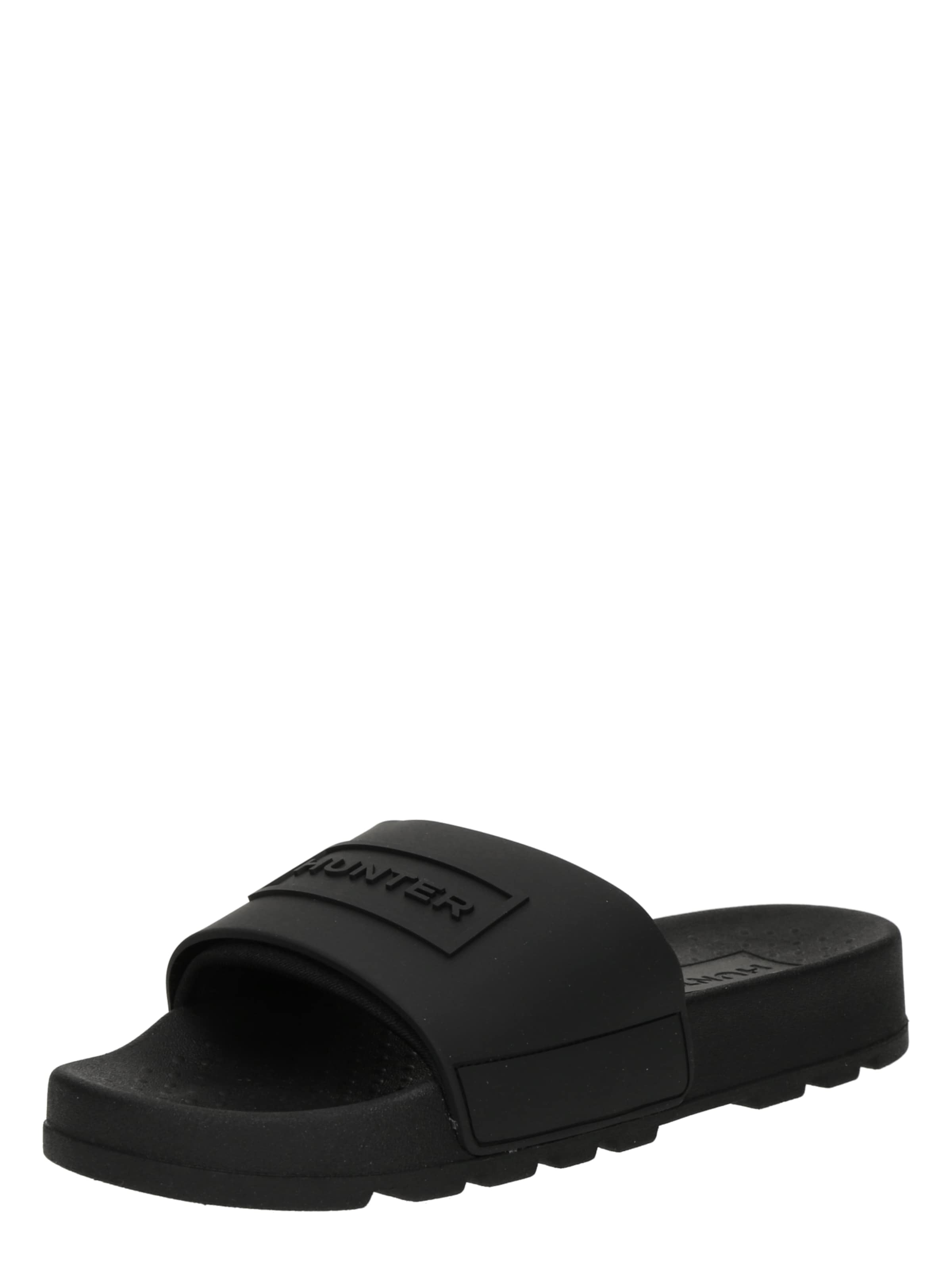 melns HUNTER Iešļūcenes/baseina apavi: no priekšpuses