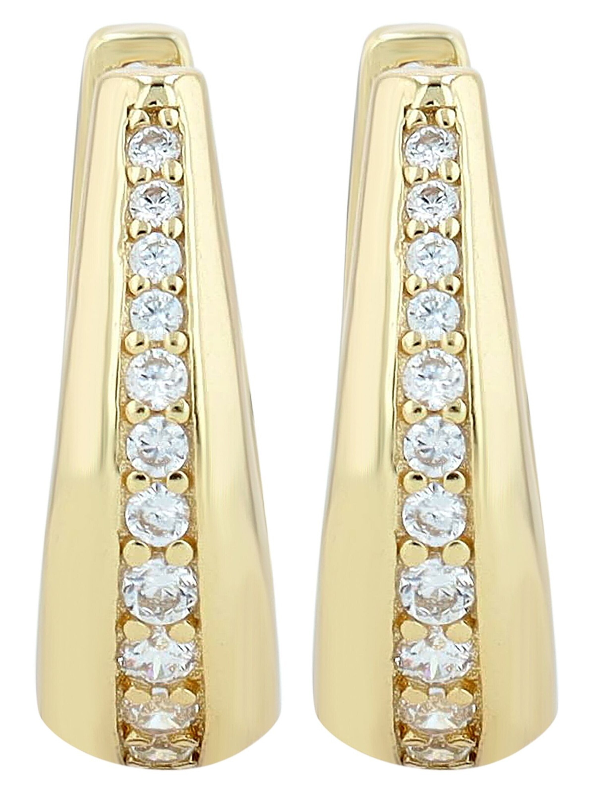 Akzent Earrings '"Vivien" aus 925 Sterlingsilber, rhodiniert, langlebig' in Gold: front