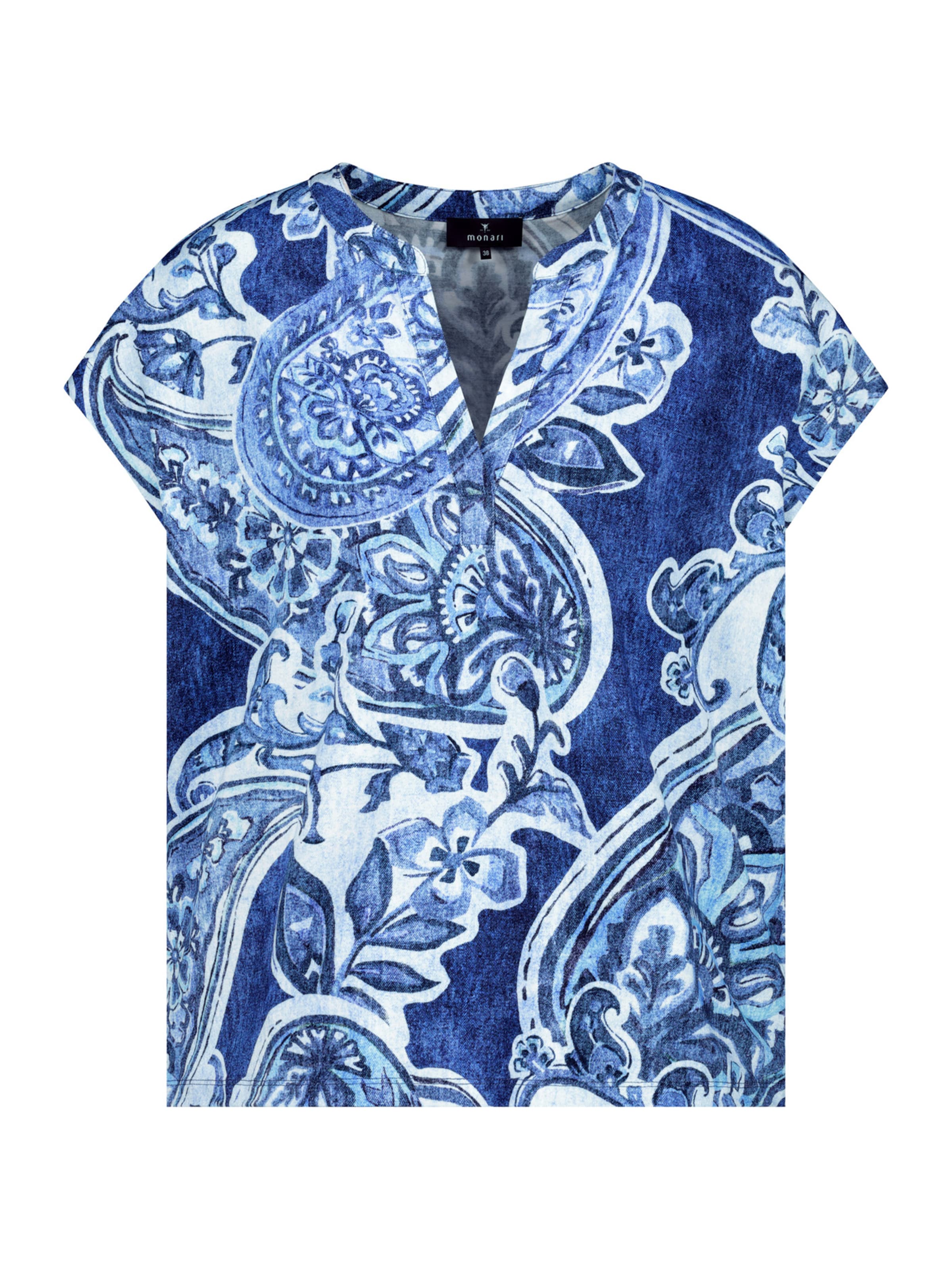 Camicia da donna di monari in blu: frontale