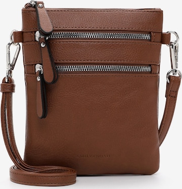 Sac bandoulière 'Emma' Emily & Noah en marron : devant
