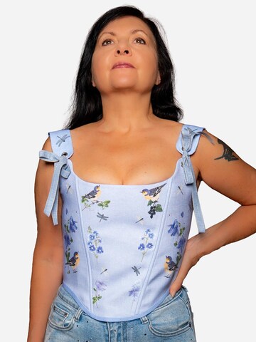Corsetto 'Songbird Bloom' di VIADALINNO in blu